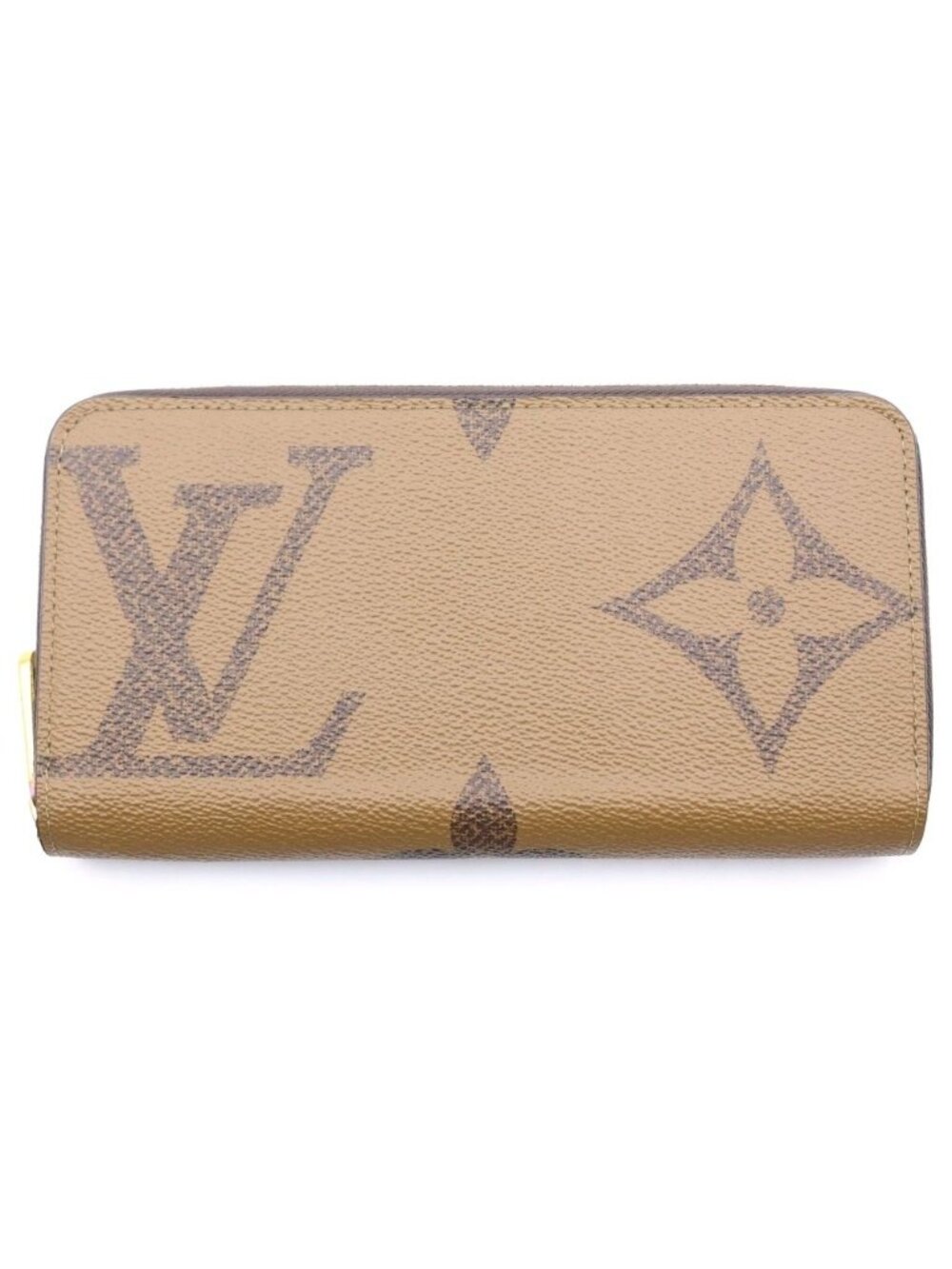 Louis Vuitton Monogram Giant Reverse Zippy Wallet Brown